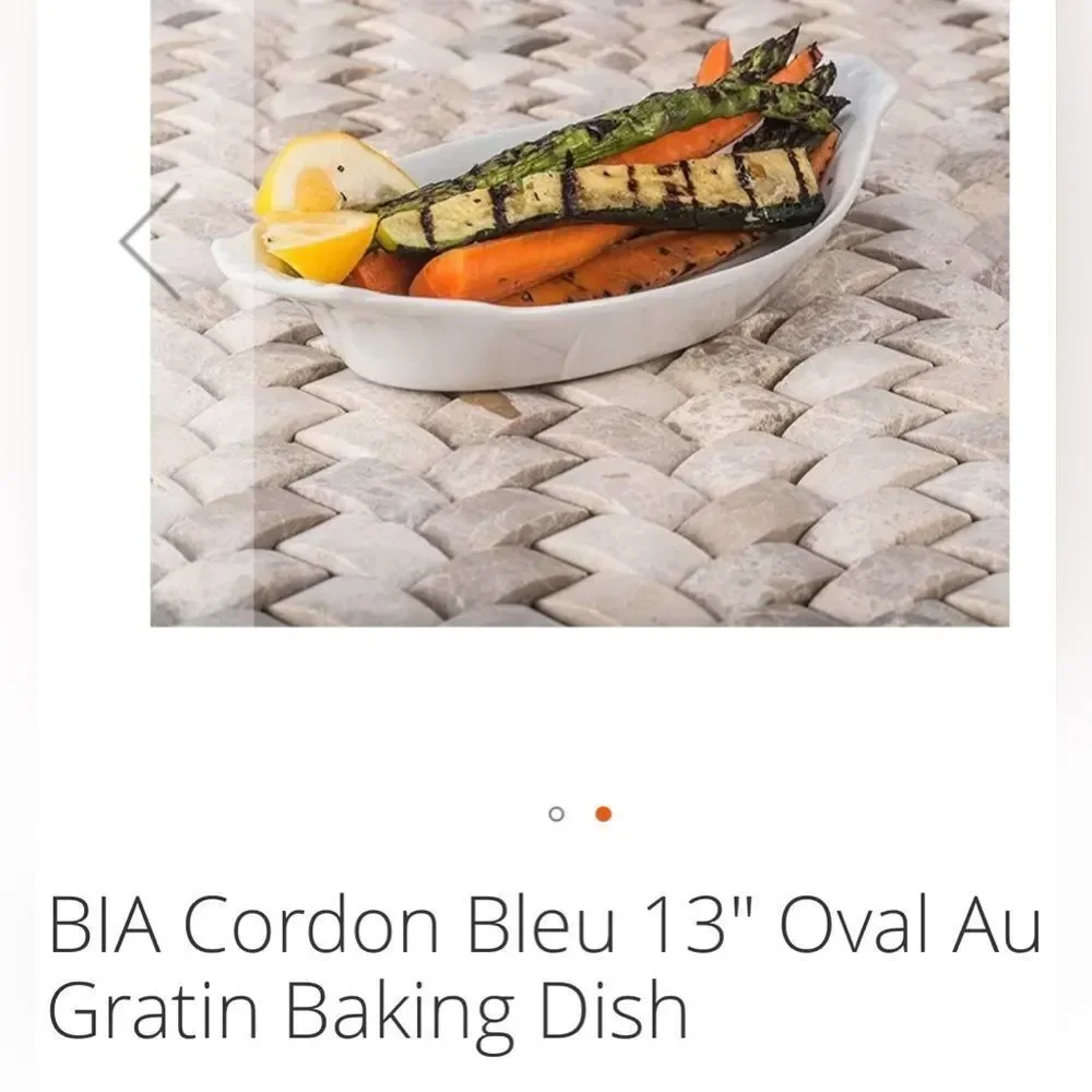 BIA Cordon Bleu 13 In Classic White 24 Oz Porcelain Oval Cooking Serving Dish